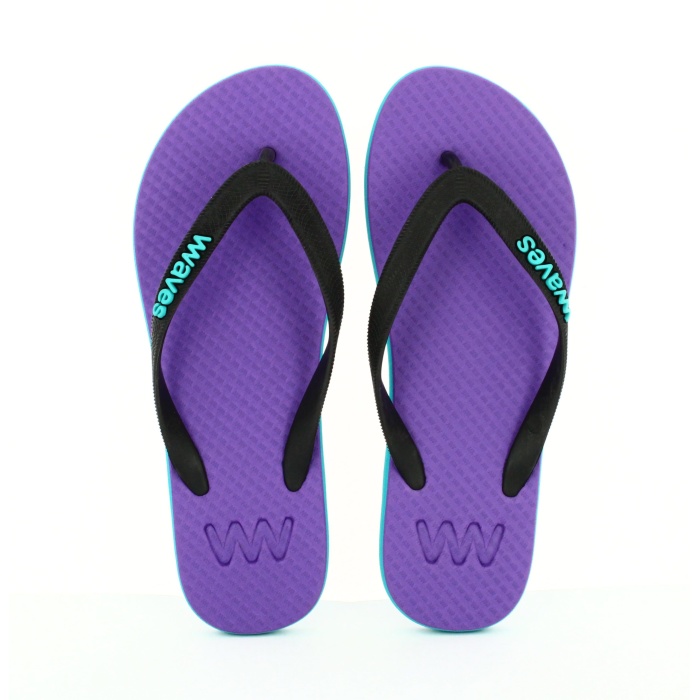 100% Natural Rubber Flip Flop – Purple and Blue Two Tone