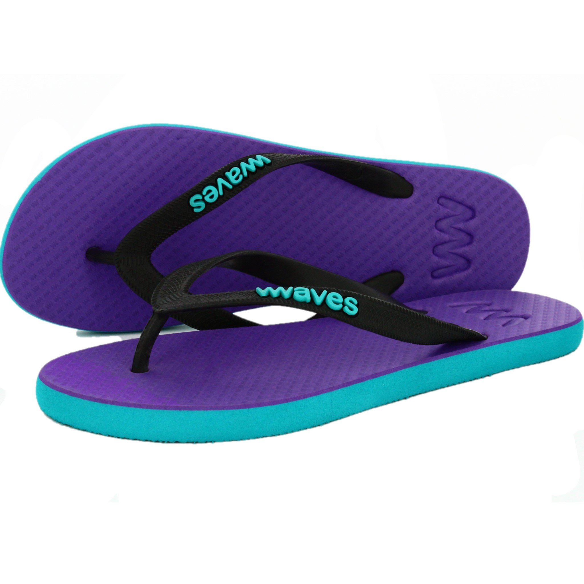 100% natural rubber flip flop – purple and blue two tone - 3