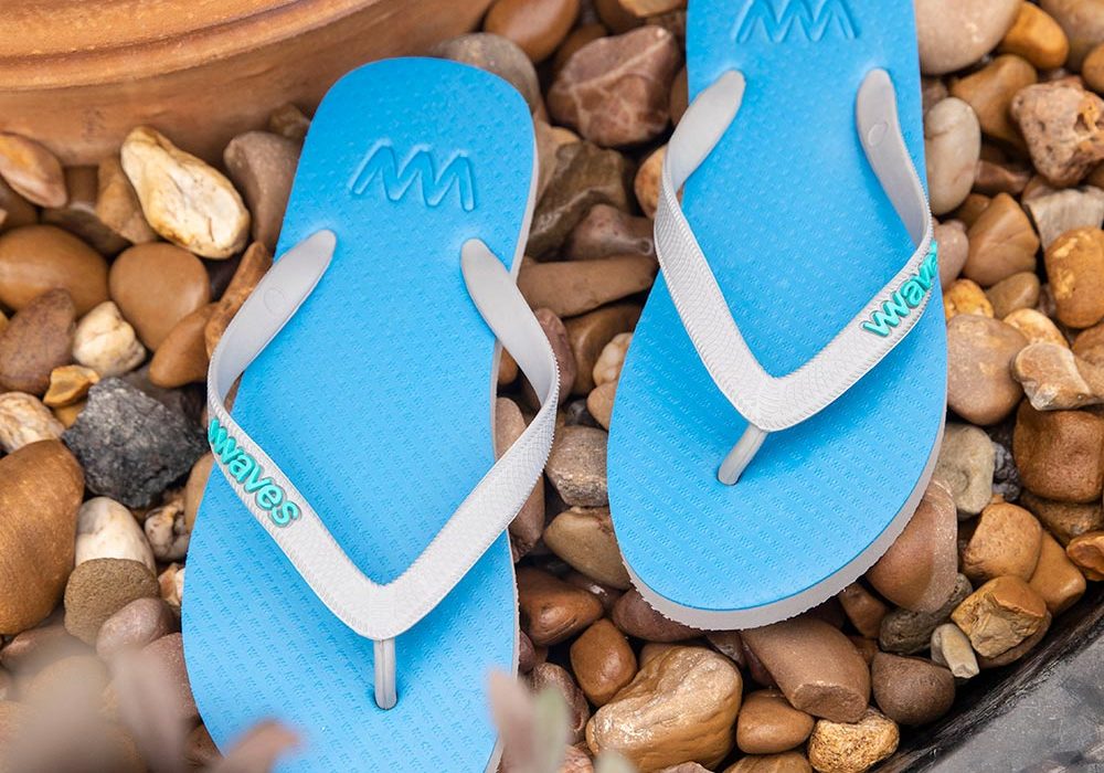 Light Blue Flip Flops