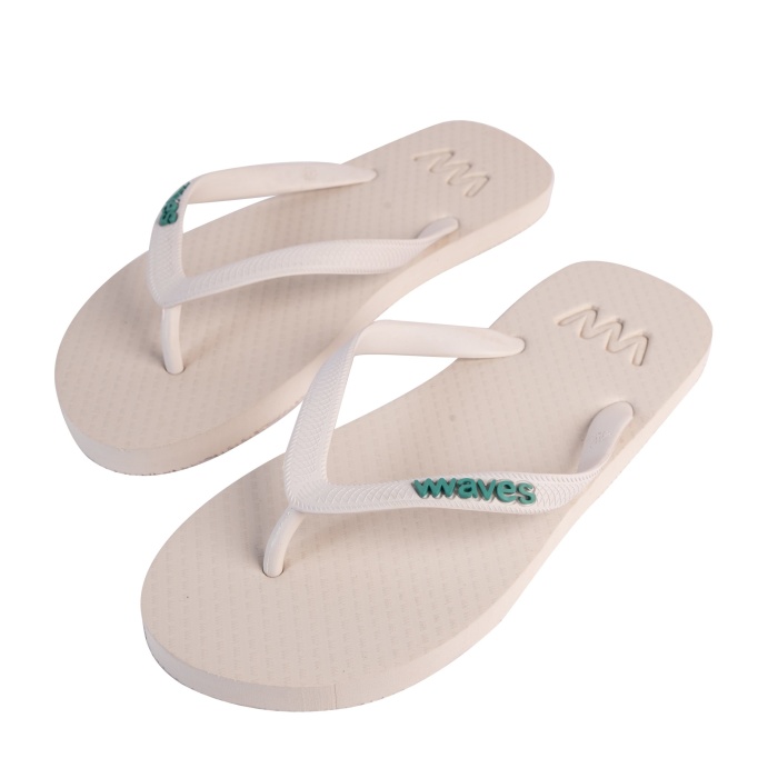 100% Natural Rubber Flip Flop – White