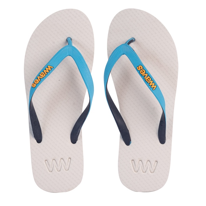 100% Natural Rubber Flip Flop – White Tri Tone **WEBSITE EXCLUSIVE**
