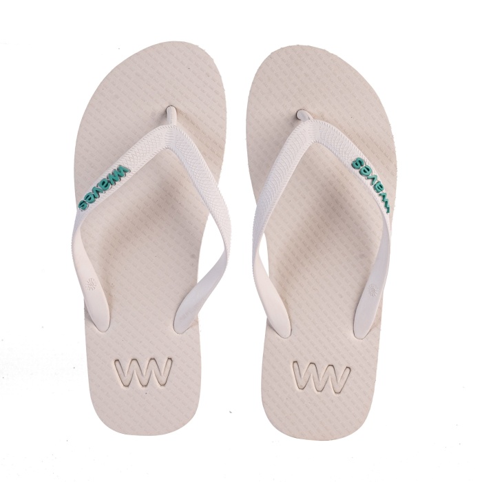 100% Natural Rubber Flip Flop – White