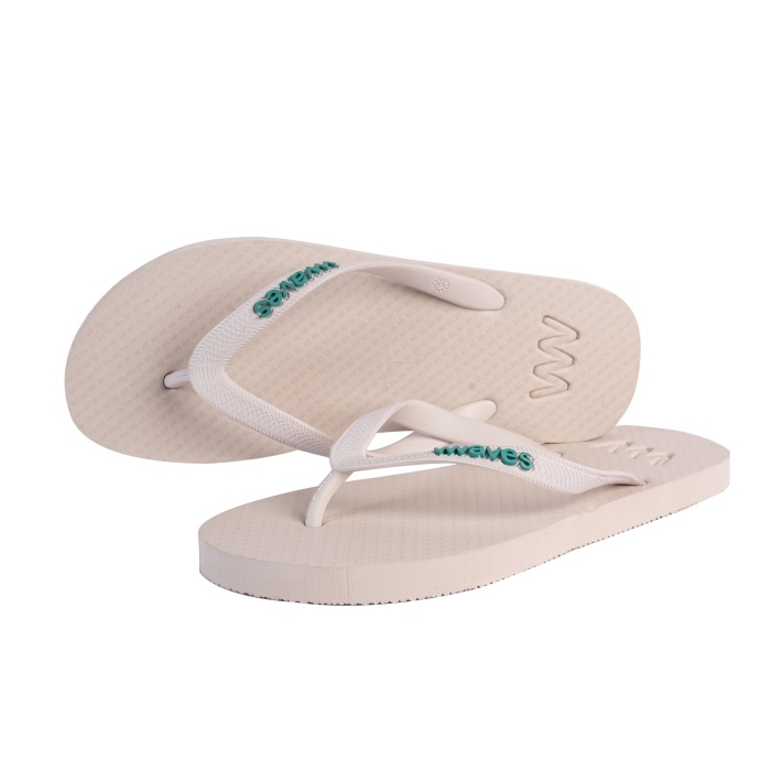 100% Natural Rubber Flip Flop – White