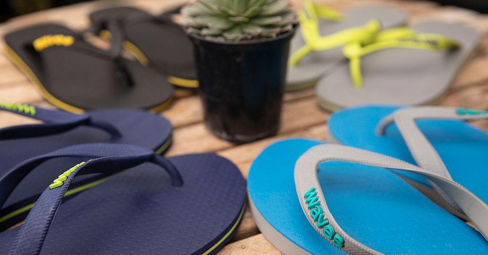 Recycled flip flops