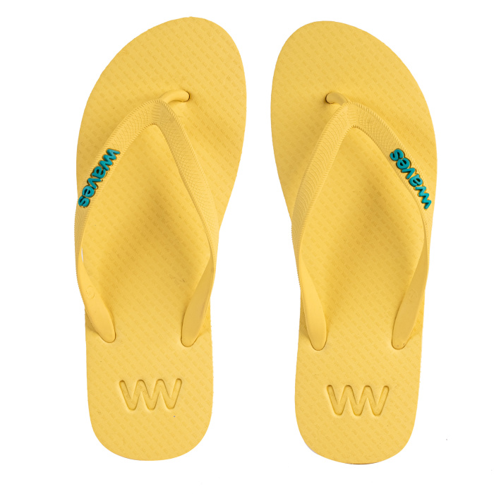 100% Natural Rubber Flip Flop - Yellow