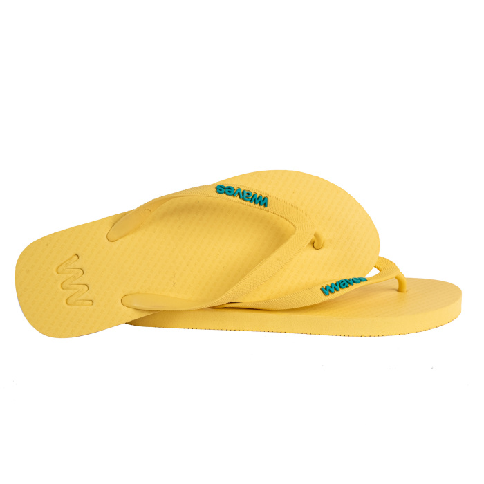 100% Natural Rubber Flip Flop - Yellow