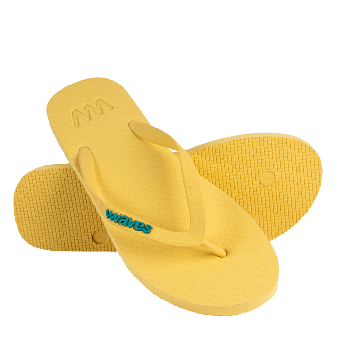 100% Natural Rubber Flip Flop - Yellow