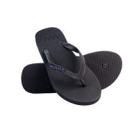 Original high quality SFN black rubber flip flops. (UK size: 3 / 3.5 / 4)