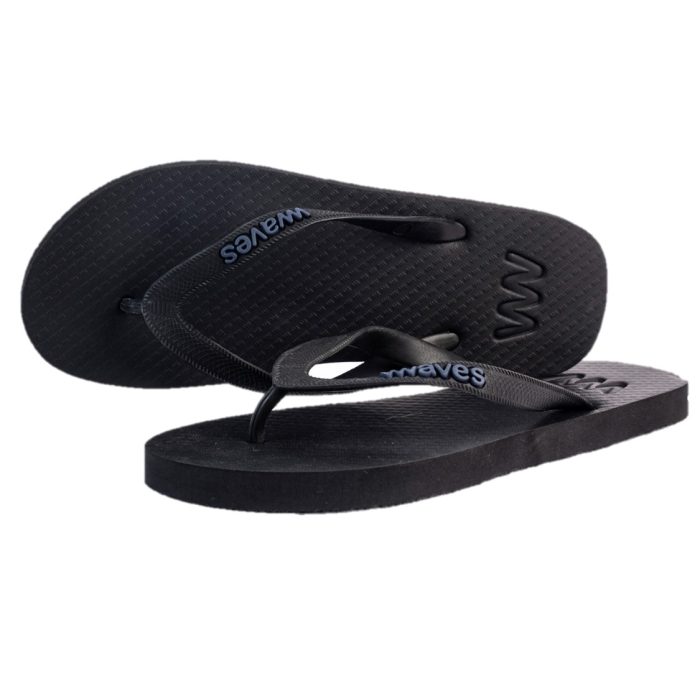 Natural Rubber Flip Flop - Black