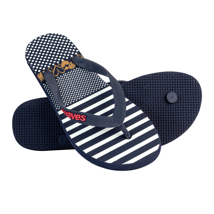 Natural Rubber Flip Flop – Black & White Graphic Print - Image 3