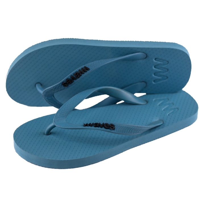 Natural Rubber Flip Flop - Petrol Blue