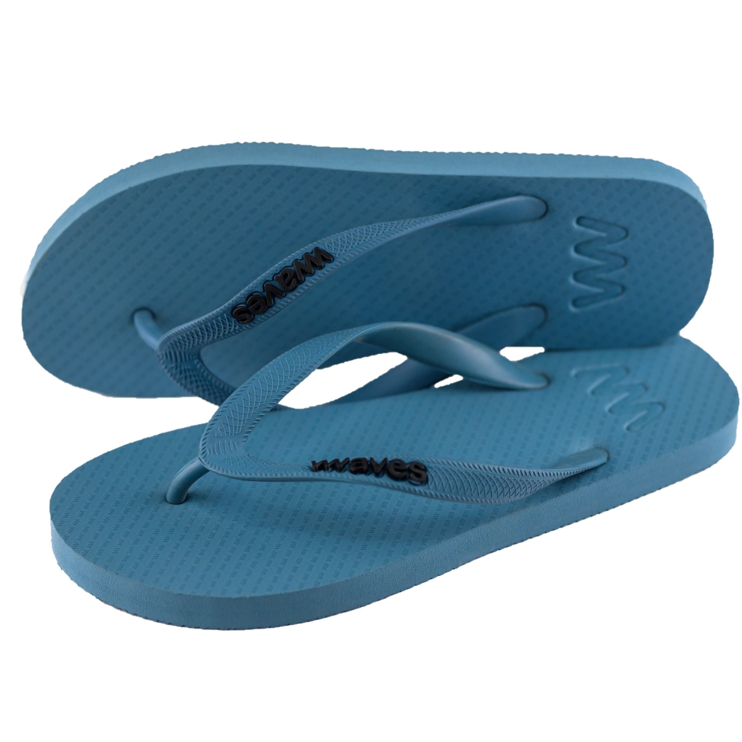 Natural Rubber Flip Flop - Petrol Blue - Waves Flip Flops UK